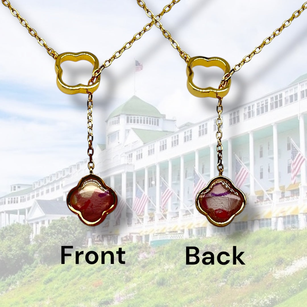 Crystal Lariat Necklace | Gold