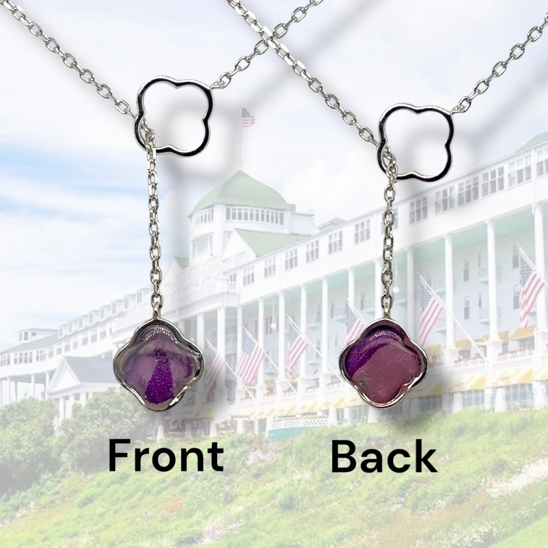 Crystal Lariat Necklace | Sterling Silver