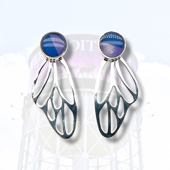 Detroit Zoo Callie Butterfly Earrings | Silver
