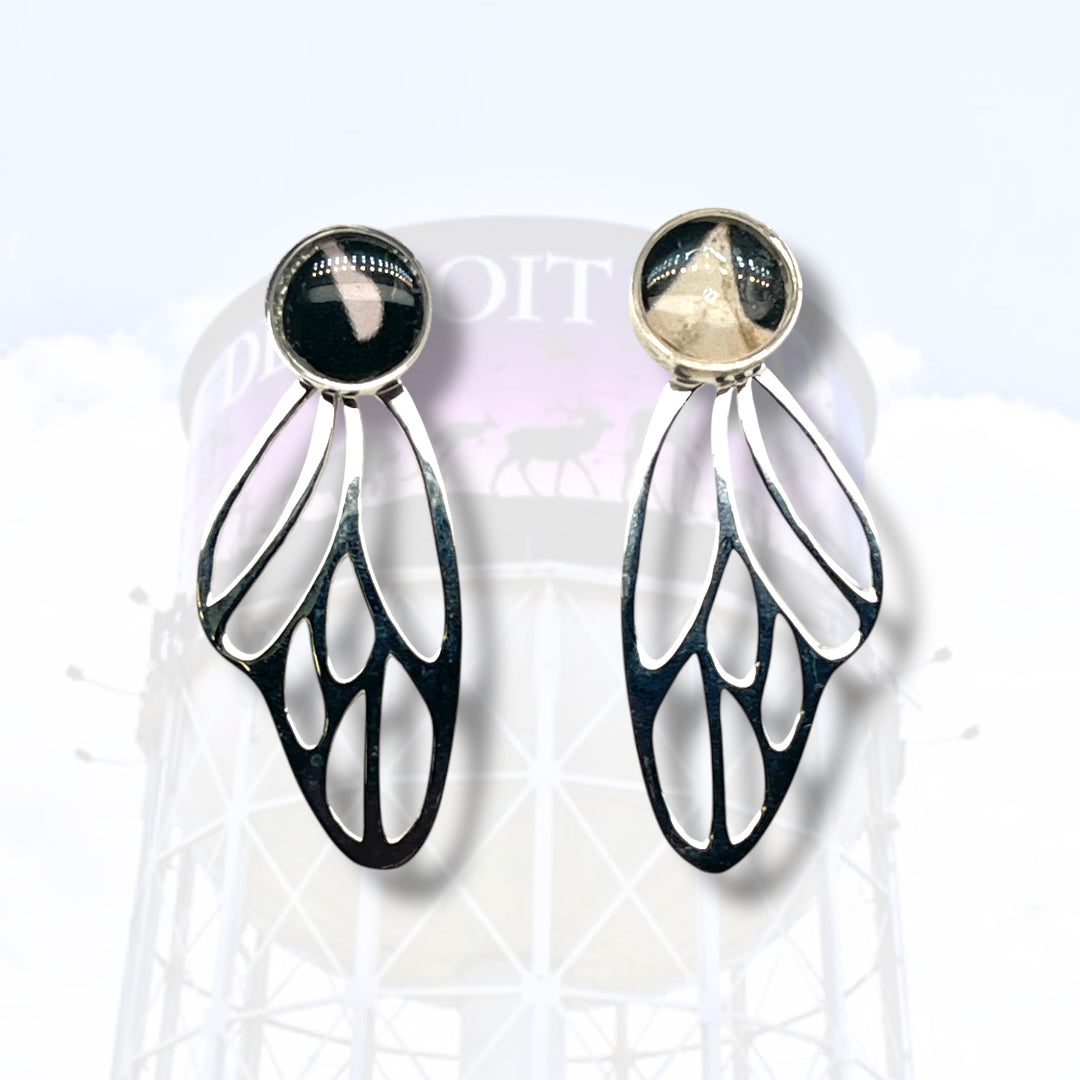 Detroit Zoo Callie Butterfly Earrings | Silver