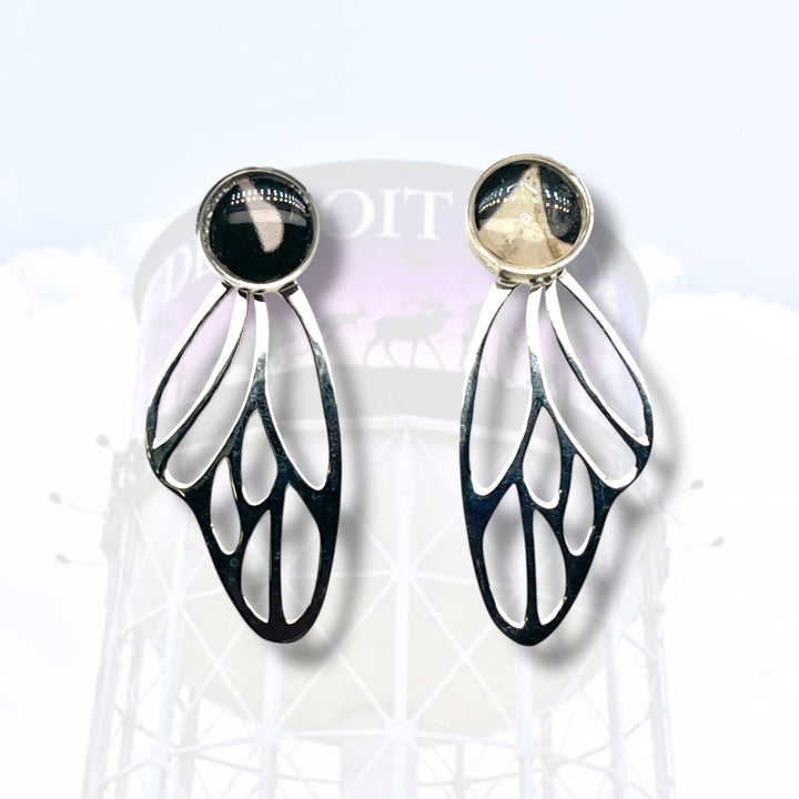 Detroit Zoo Callie Butterfly Earrings | Silver