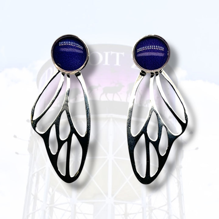Detroit Zoo Callie Butterfly Earrings | Silver