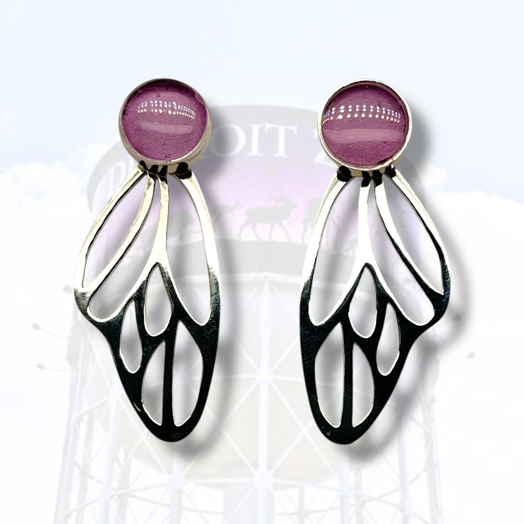Detroit Zoo Callie Butterfly Earrings | Silver