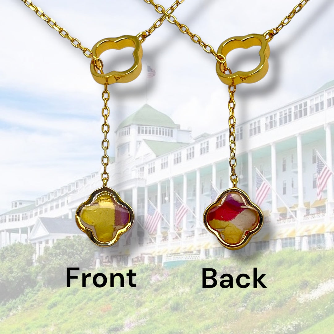 Crystal Lariat Necklace | Gold