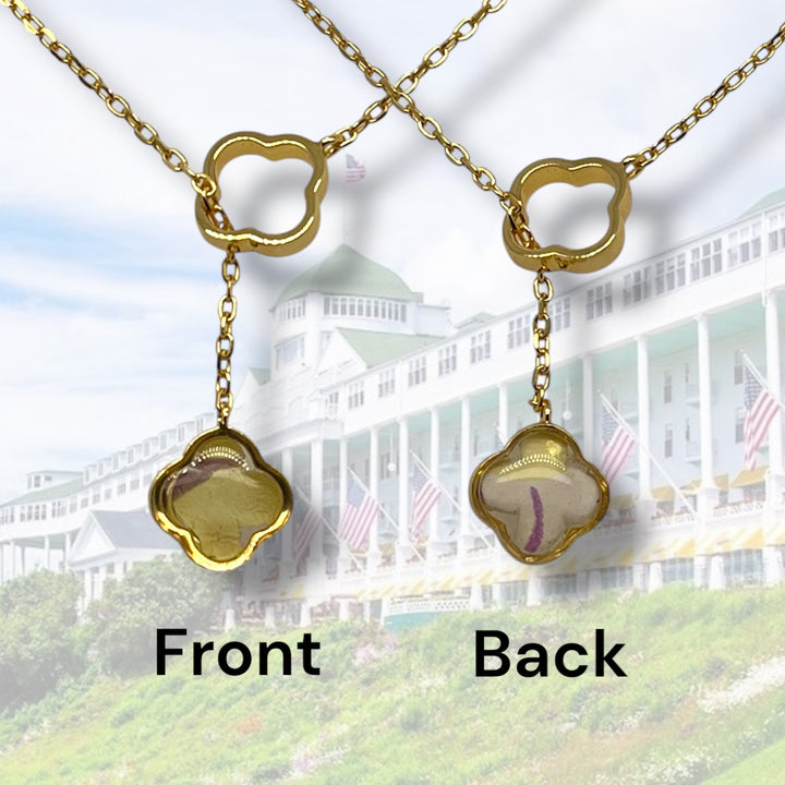 Crystal Lariat Necklace | Gold