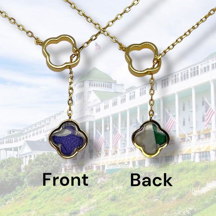 Crystal Lariat Necklace | Gold