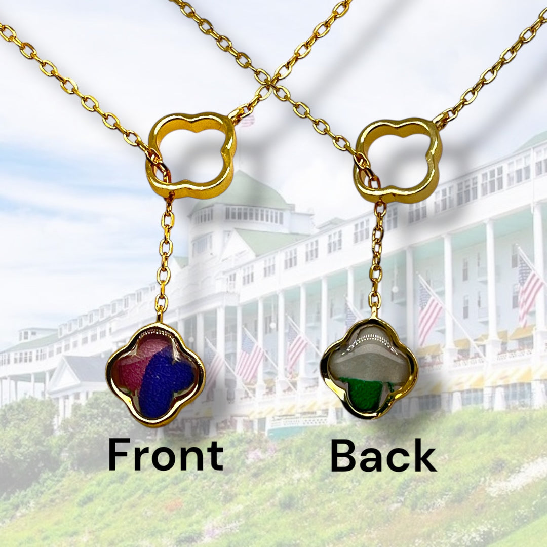 Crystal Lariat Necklace | Gold