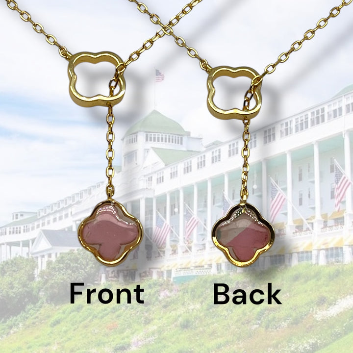 Crystal Lariat Necklace | Gold