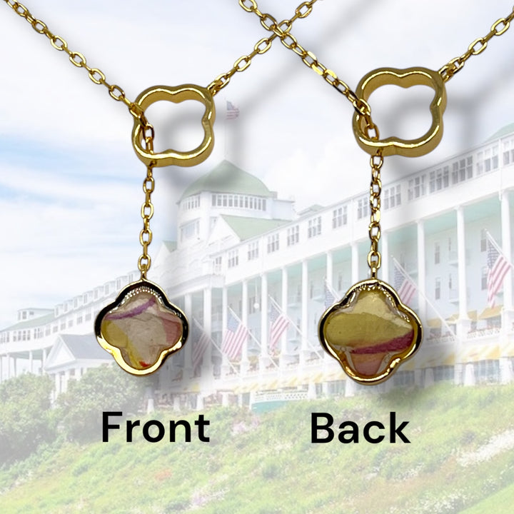 Crystal Lariat Necklace | Gold