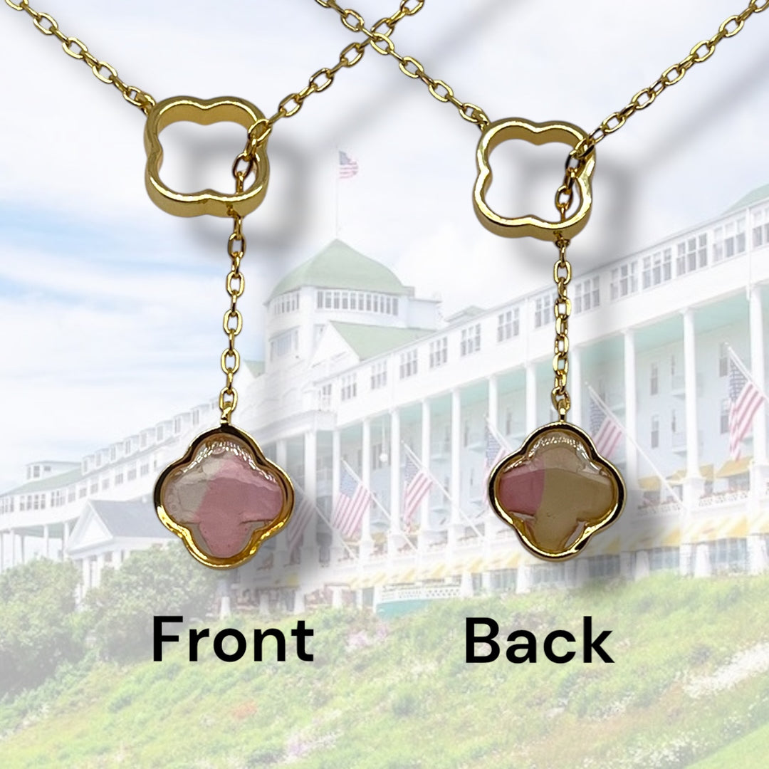 Crystal Lariat Necklace | Gold