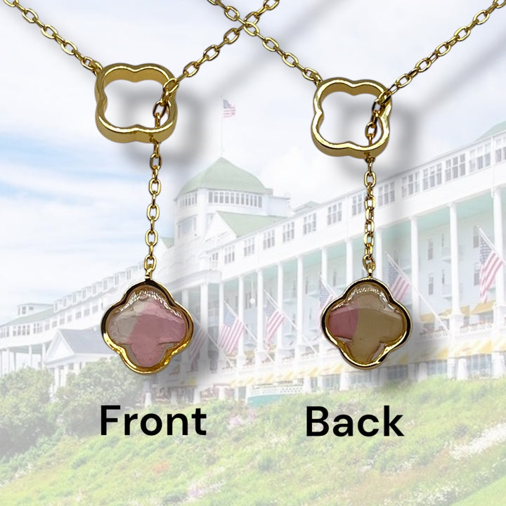 Crystal Lariat Necklace | Gold