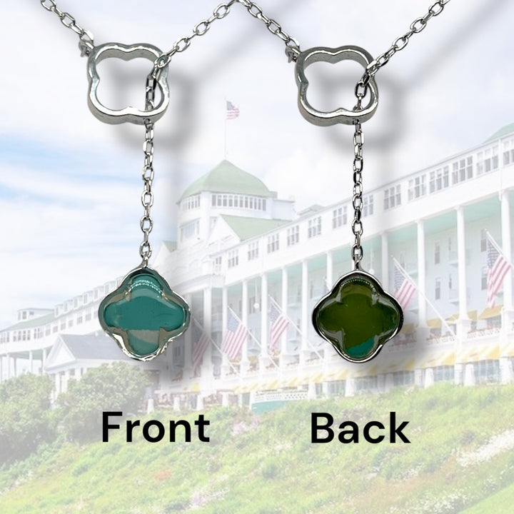 Crystal Lariat Necklace | Sterling Silver