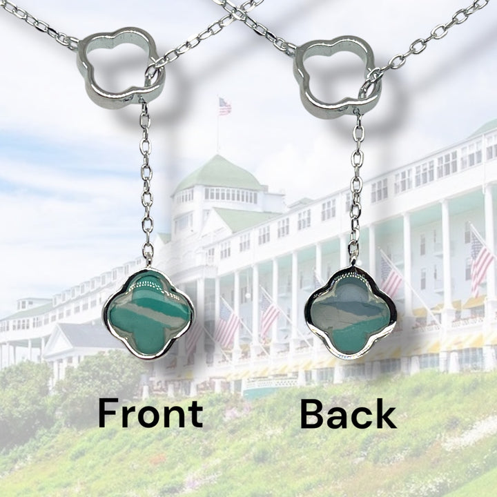 Crystal Lariat Necklace | Sterling Silver