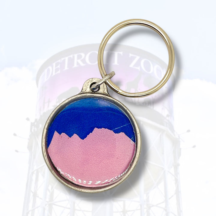 Detroit Zoo Keychain | Pewter