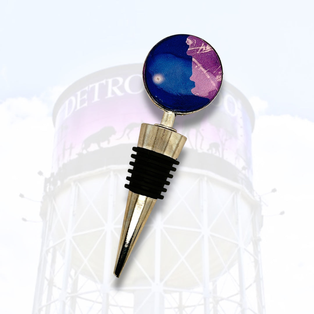 Detroit Zoo Bottle Stopper | Metal Alloy