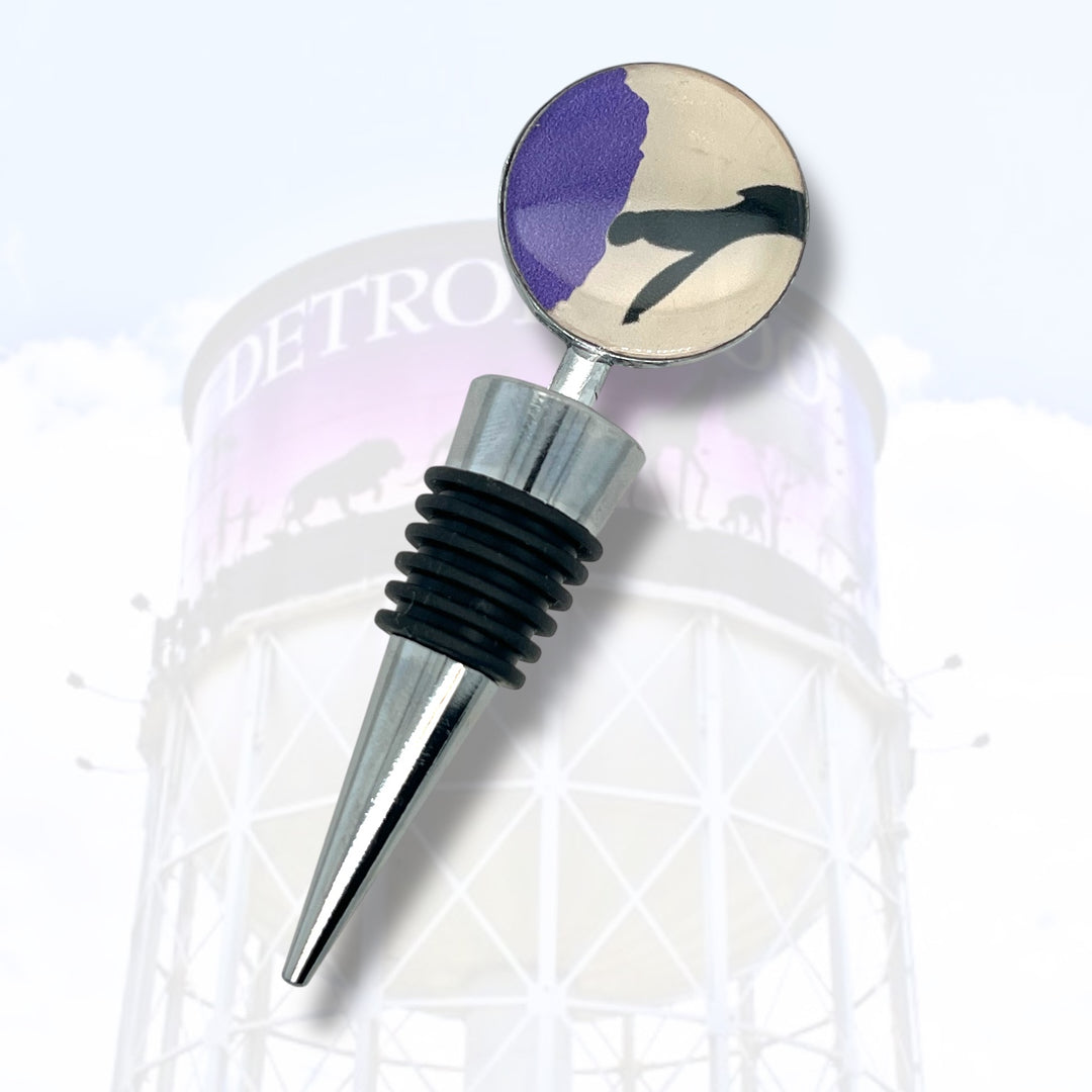 Detroit Zoo Bottle Stopper | Metal Alloy