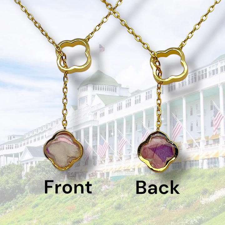 Crystal Lariat Necklace | Gold