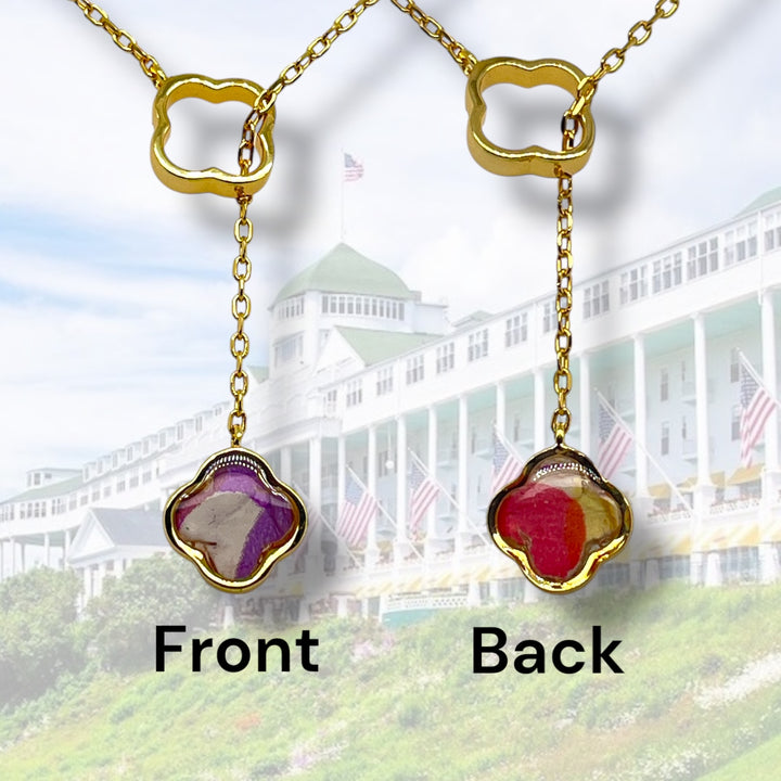 Crystal Lariat Necklace | Gold