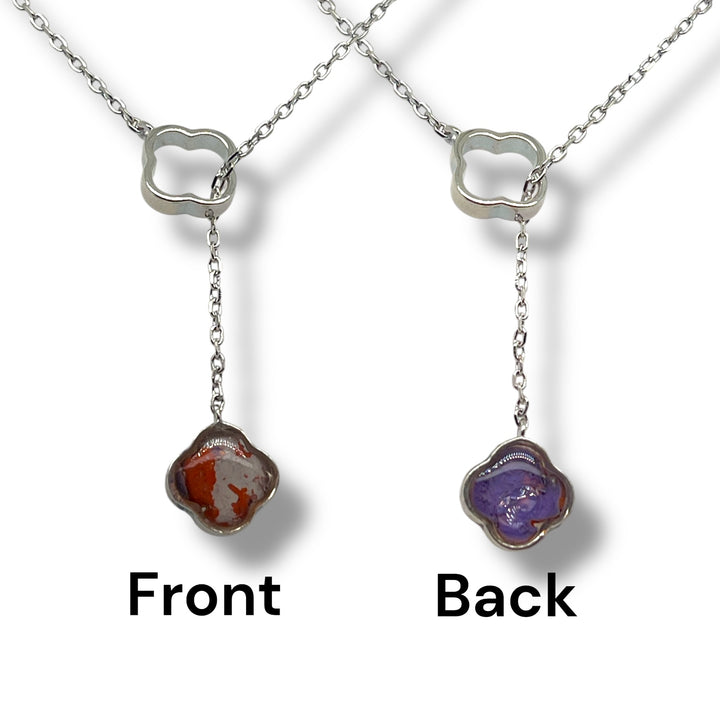 Crystal Lariat Necklace | Silver