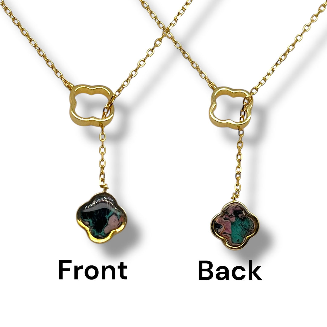 Crystal Lariat Necklace | Gold