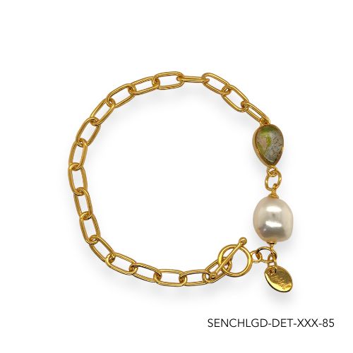 Chloe Pearl Bracelet | Gold