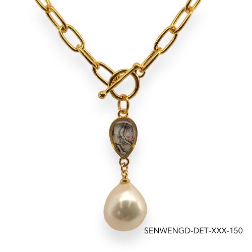 Wendy Pearl Necklace | Gold