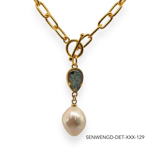 Wendy Pearl Necklace | Gold