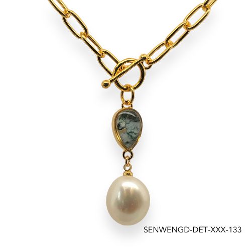 Wendy Pearl Necklace | Gold