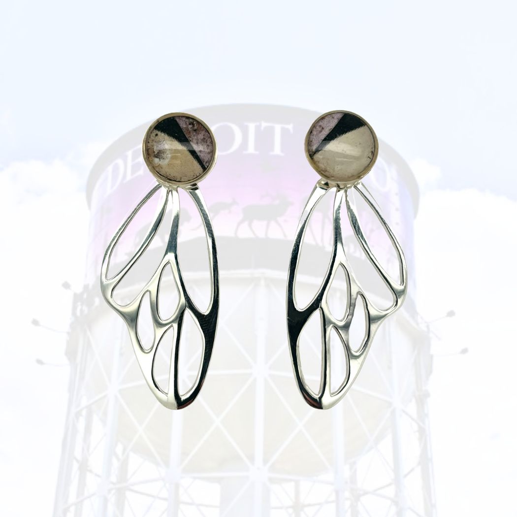 Detroit Zoo Callie Butterfly Earrings | Silver