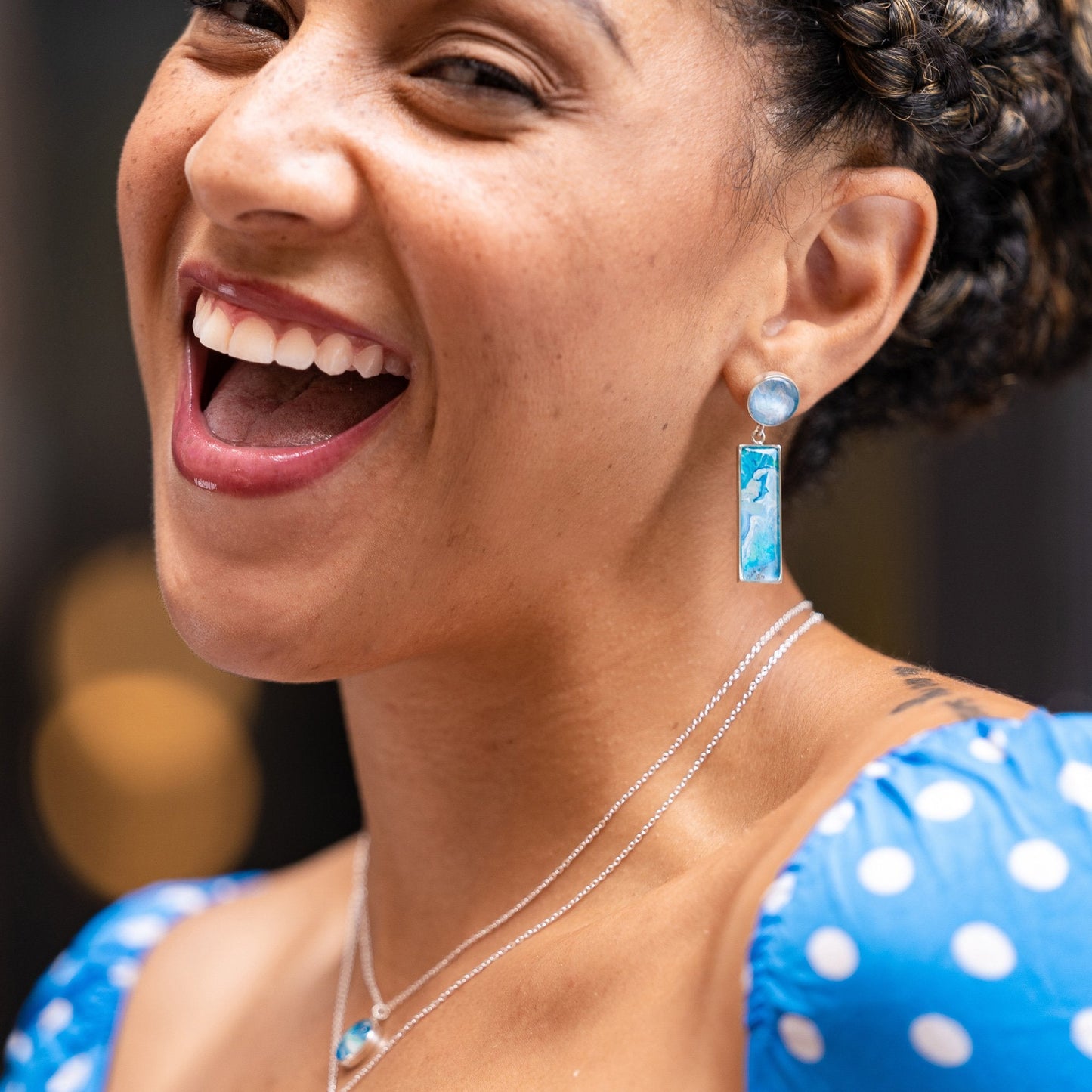 Molly Drop Earrings | Silver