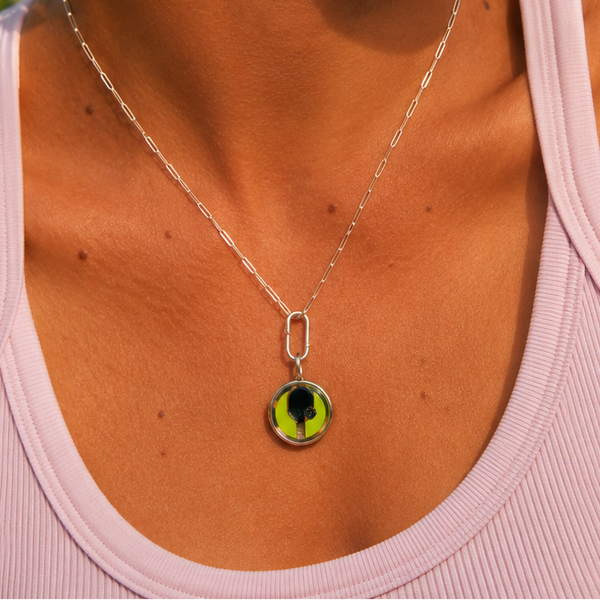 Pickleball Charm | Silver & Gold
