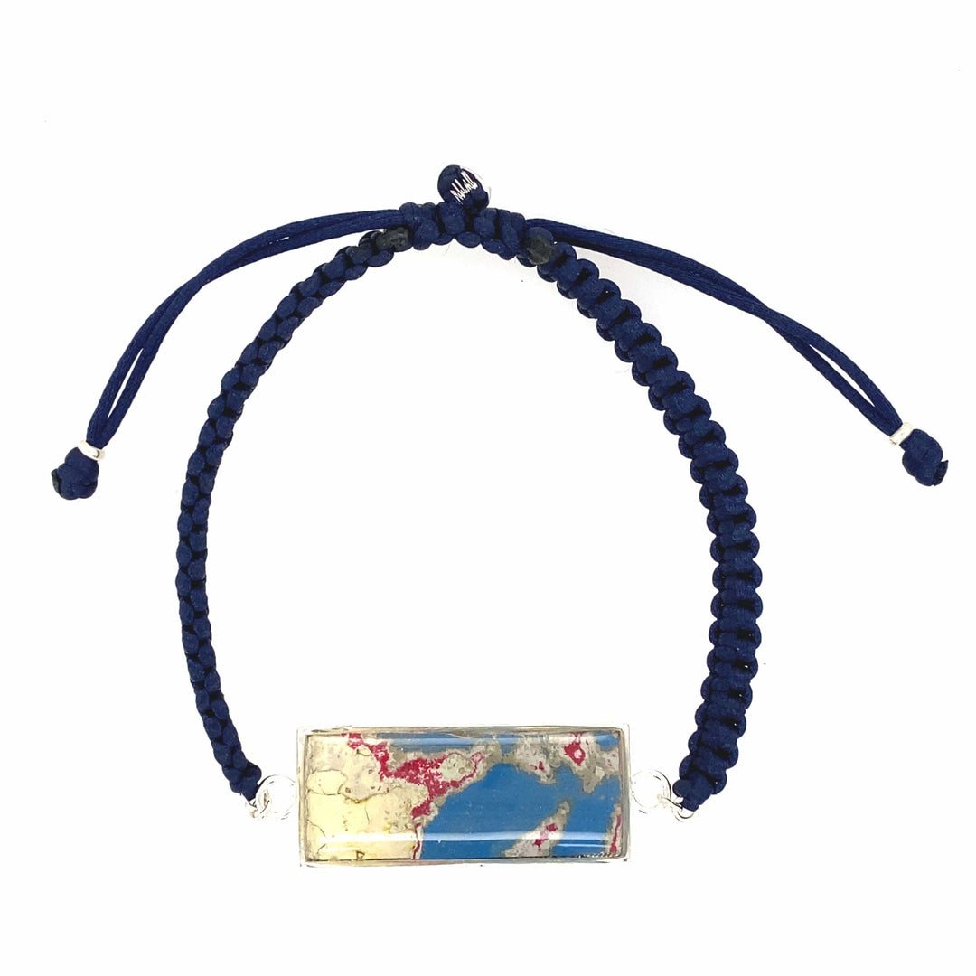 Carl Bracelet | Silver | Navy