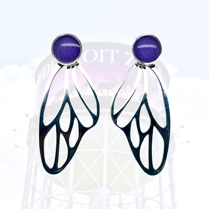 Detroit Zoo Callie Butterfly Earrings | Silver