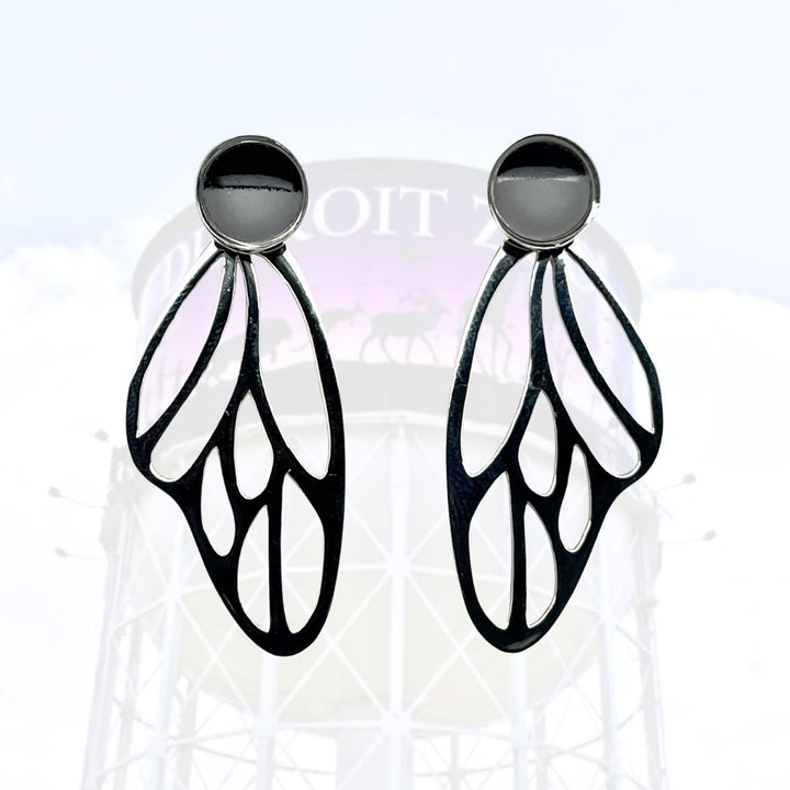 Detroit Zoo Callie Butterfly Earrings | Silver