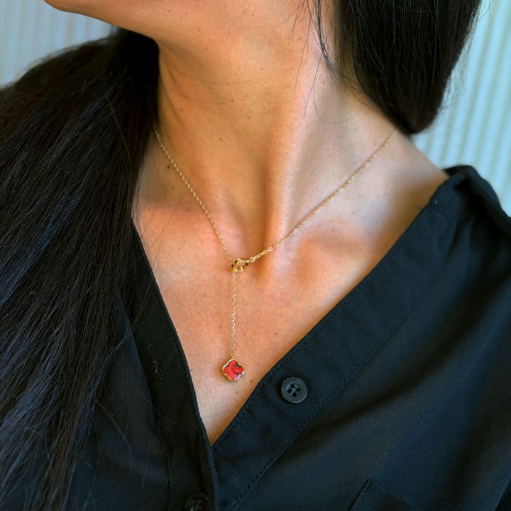 Crystal Lariat Necklace | Gold & Silver