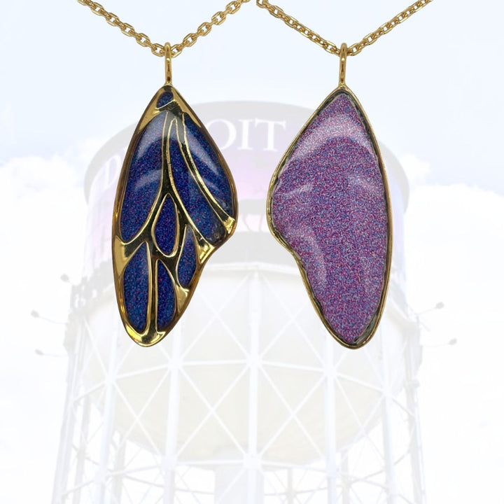 Detroit Zoo Vivian Butterfly Necklace | Gold