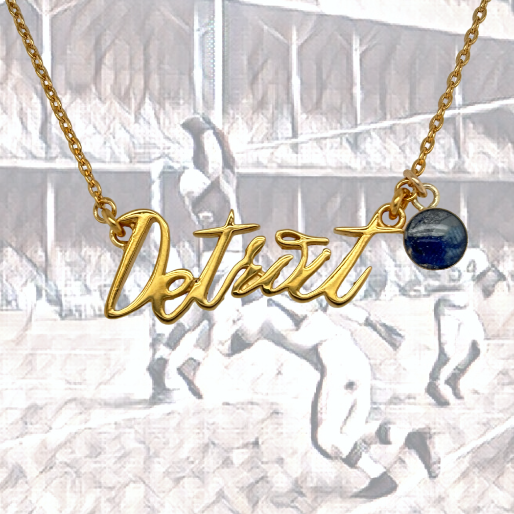 True Fans Detroit Lions Onyx Disc Necklace in Sterling Silver | Kay