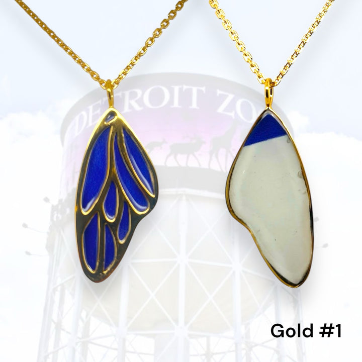 Detroit Zoo Vivian Butterfly Necklace | Gold