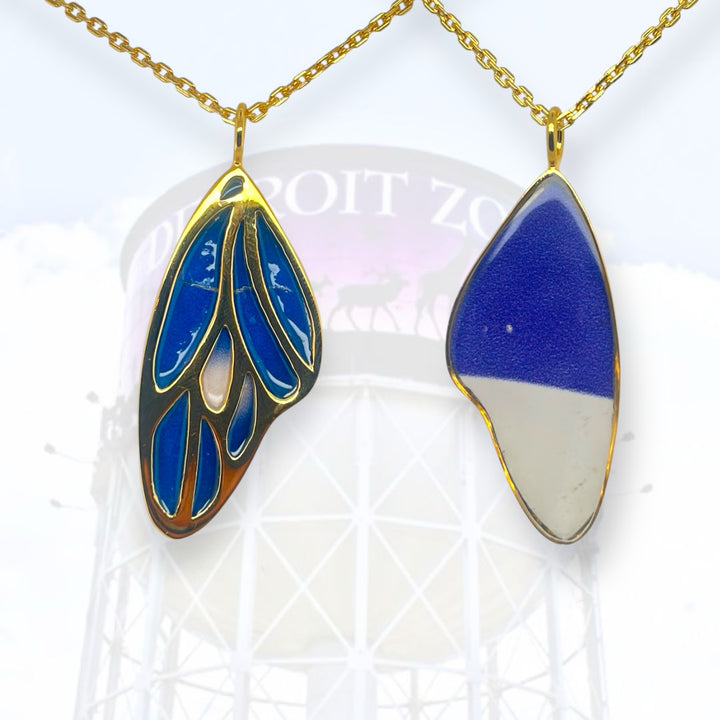 Detroit Zoo Vivian Butterfly Necklace | Gold