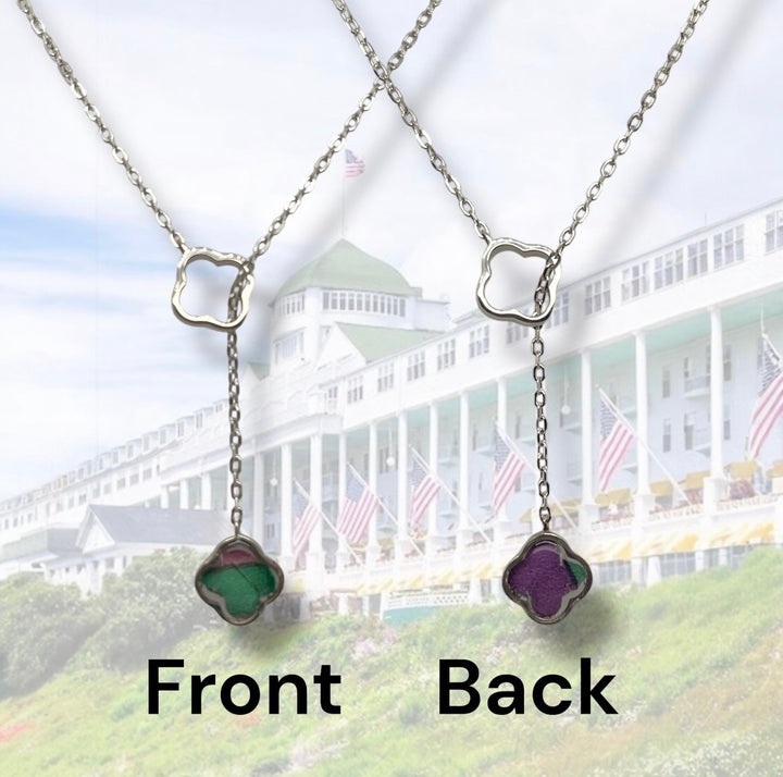 Crystal Lariat Necklace | Silver