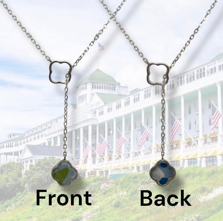 Crystal Lariat Necklace | Silver