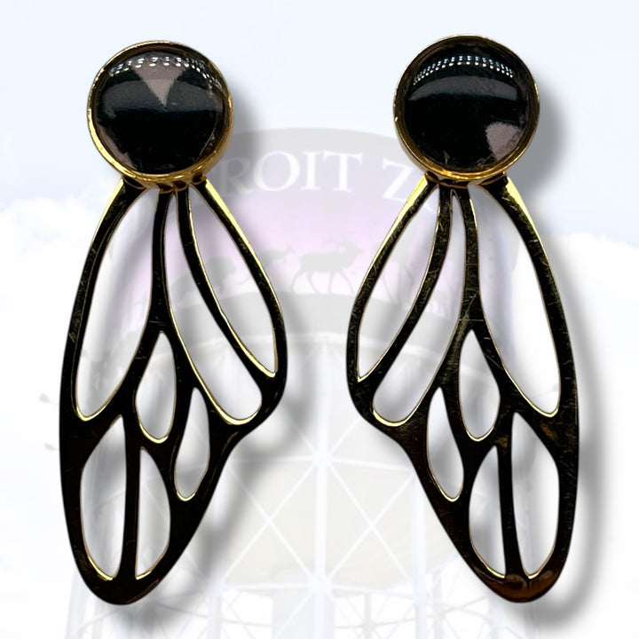 Detroit Zoo Callie Butterfly Earrings | Gold