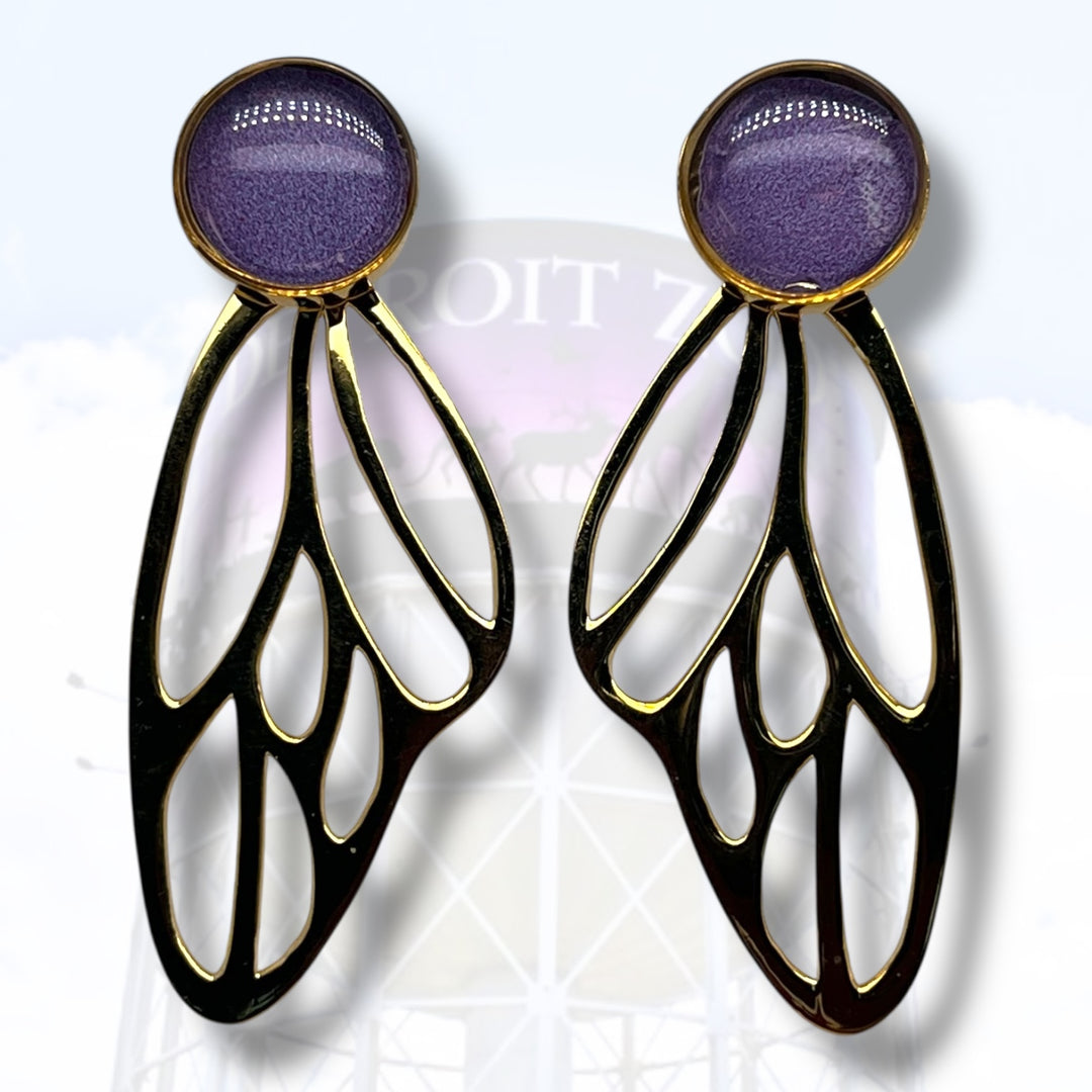 Detroit Zoo Callie Butterfly Earrings | Gold