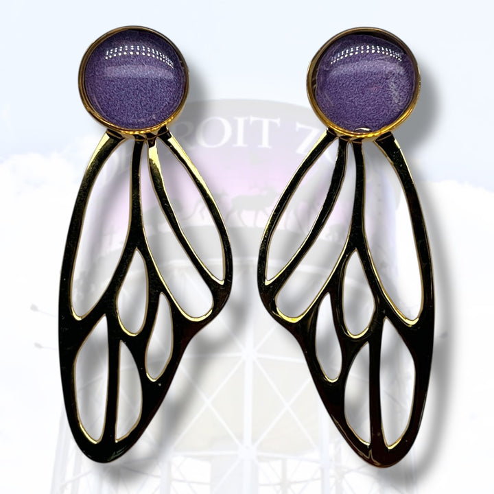 Detroit Zoo Callie Butterfly Earrings | Gold