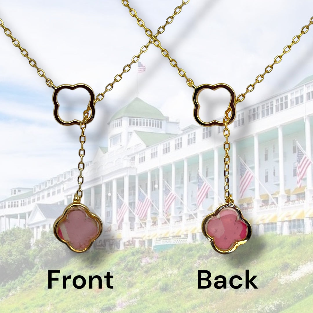 Crystal Lariat Necklace | Gold
