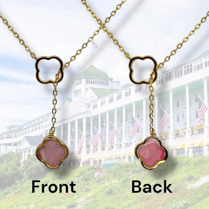 Crystal Lariat Necklace | Gold
