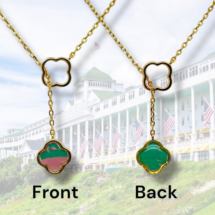 Crystal Lariat Necklace | Gold