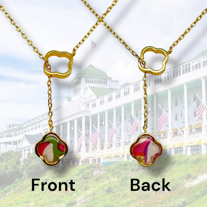 Crystal Lariat Necklace | Gold