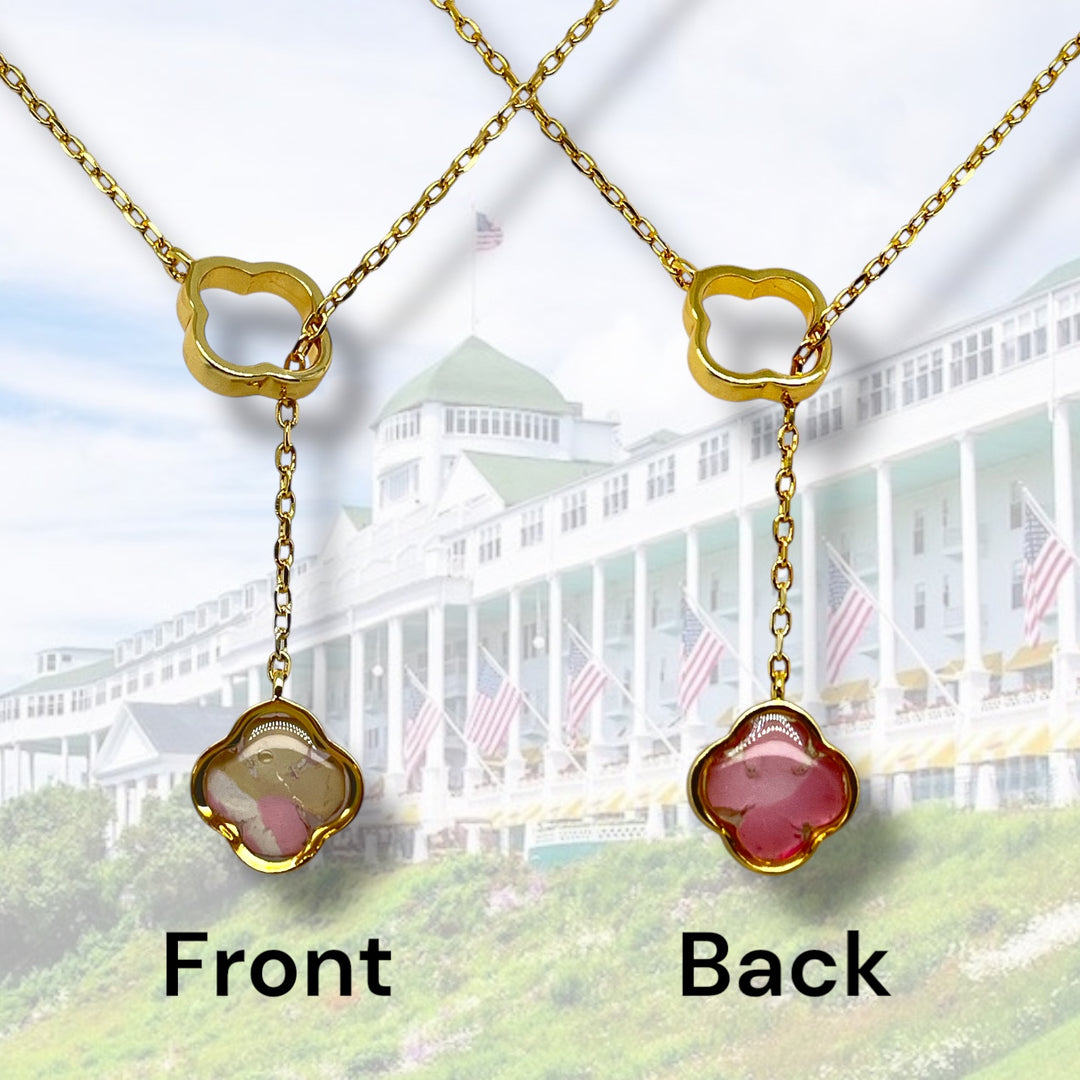 Crystal Lariat Necklace | Gold