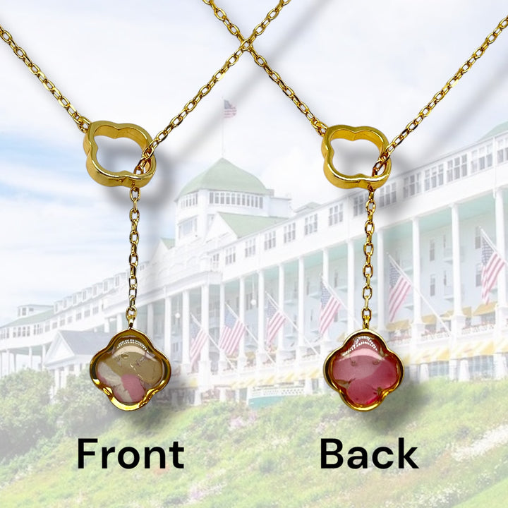 Crystal Lariat Necklace | Gold